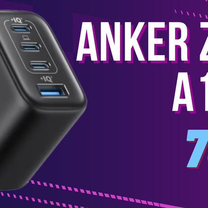 شاحن Anker Zolo 70W بأربع منافذ — USB-C وUSB-A (أسود وأبيض)