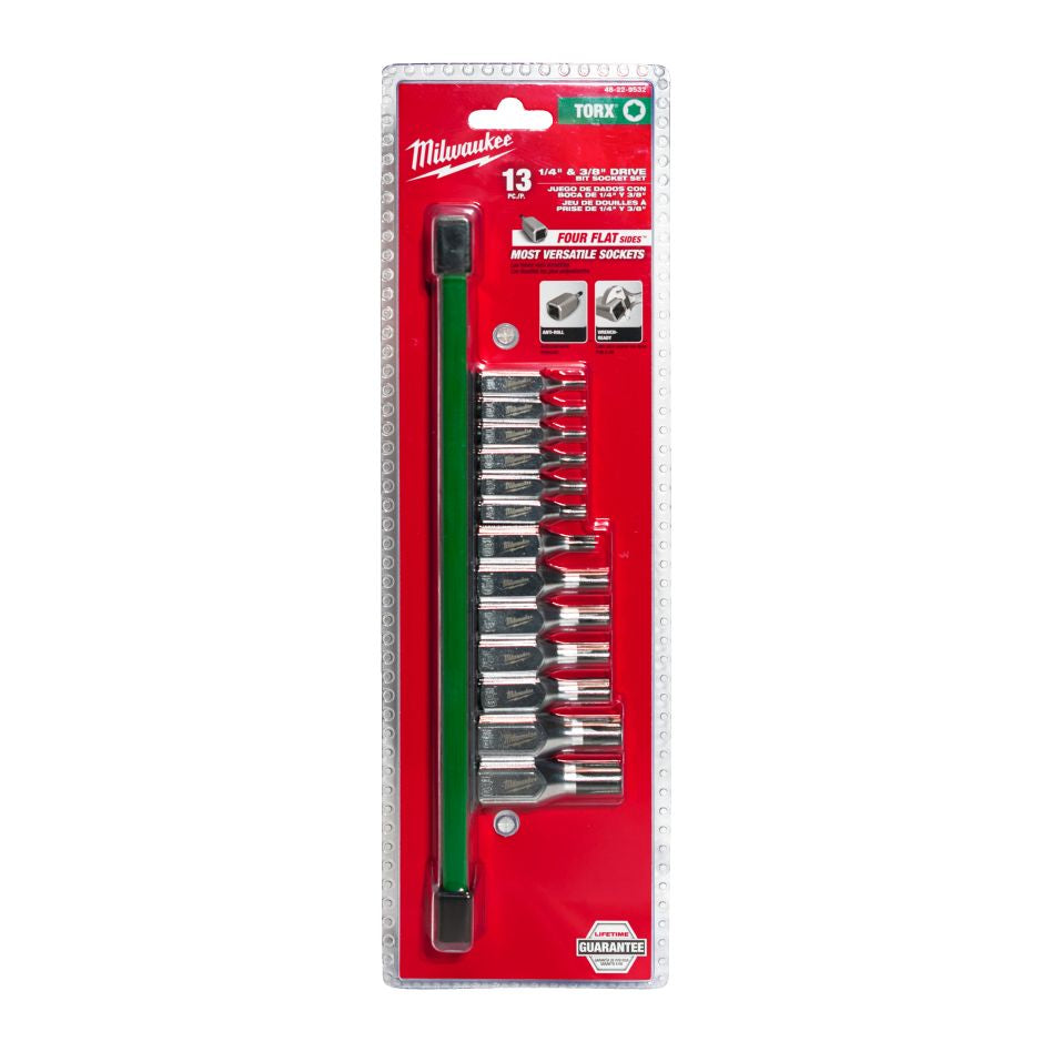 Milwaukee 13-Piece Torx Bit Socket Set - 1/4 Milwaukee 13-Piece Torx Bit Socket Set - 1/4