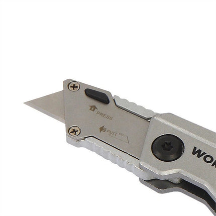 مشرط WORKPRO Mini Aluminum القابل للطي سريع التغيير