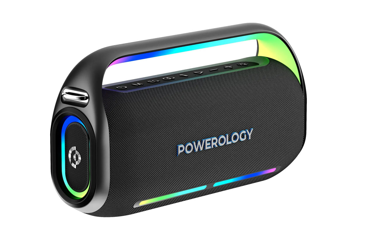 سبيكر حفلات وكراريوكي باورولوجي (Powerology) بقوة 150 واط - مع ميكروفون لاسلكي وريموت