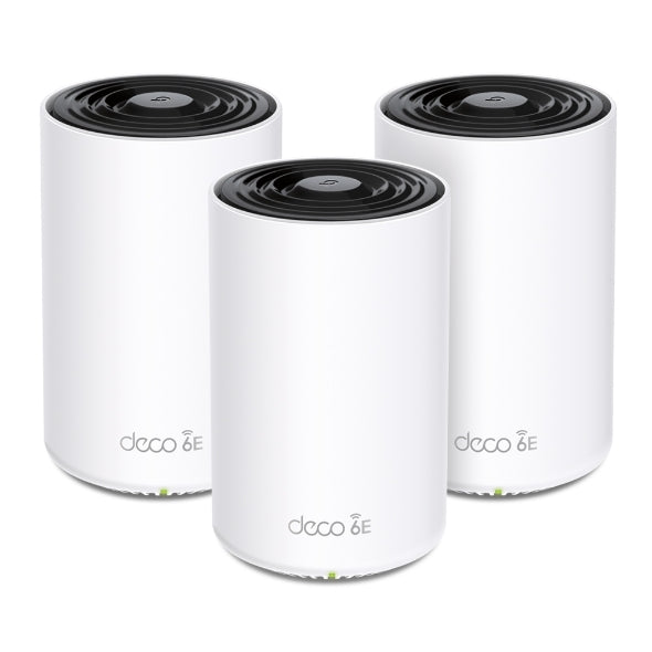 نظام TP-Link Deco XE75 Pro لتوزيع شبكة الواي فاي 6E – عدد 3 من أجهزة نظام TP-Link Deco XE75 Pro لتوزيع شبكة الواي فاي 6E – عدد 3 من أجهزة