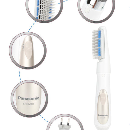 مصفف شعر باناسونيك 3 في 1 مع 3 ملحقات، تشغيل هادئ بقوة 650 واط و3 إعدادات للسرعة - أبيض (EH-KA31-W615)