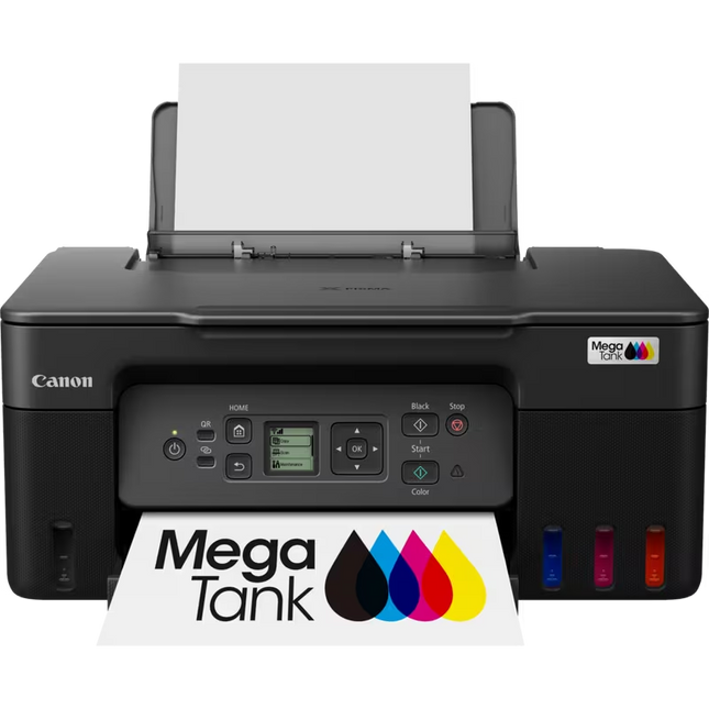 طابعة كانون (Canon) بيكسما موديل G3470 الكل في واحد بنظام خزانات الحبر - طباعة، نسخ، ومسح ضوئي - اتصال لاسلكي واي فاي - سرعة طباعة عالية - لون أسود