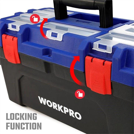 WORKPRO Heavy Duty Plastic Toolboxes (16", 20", 22.5")