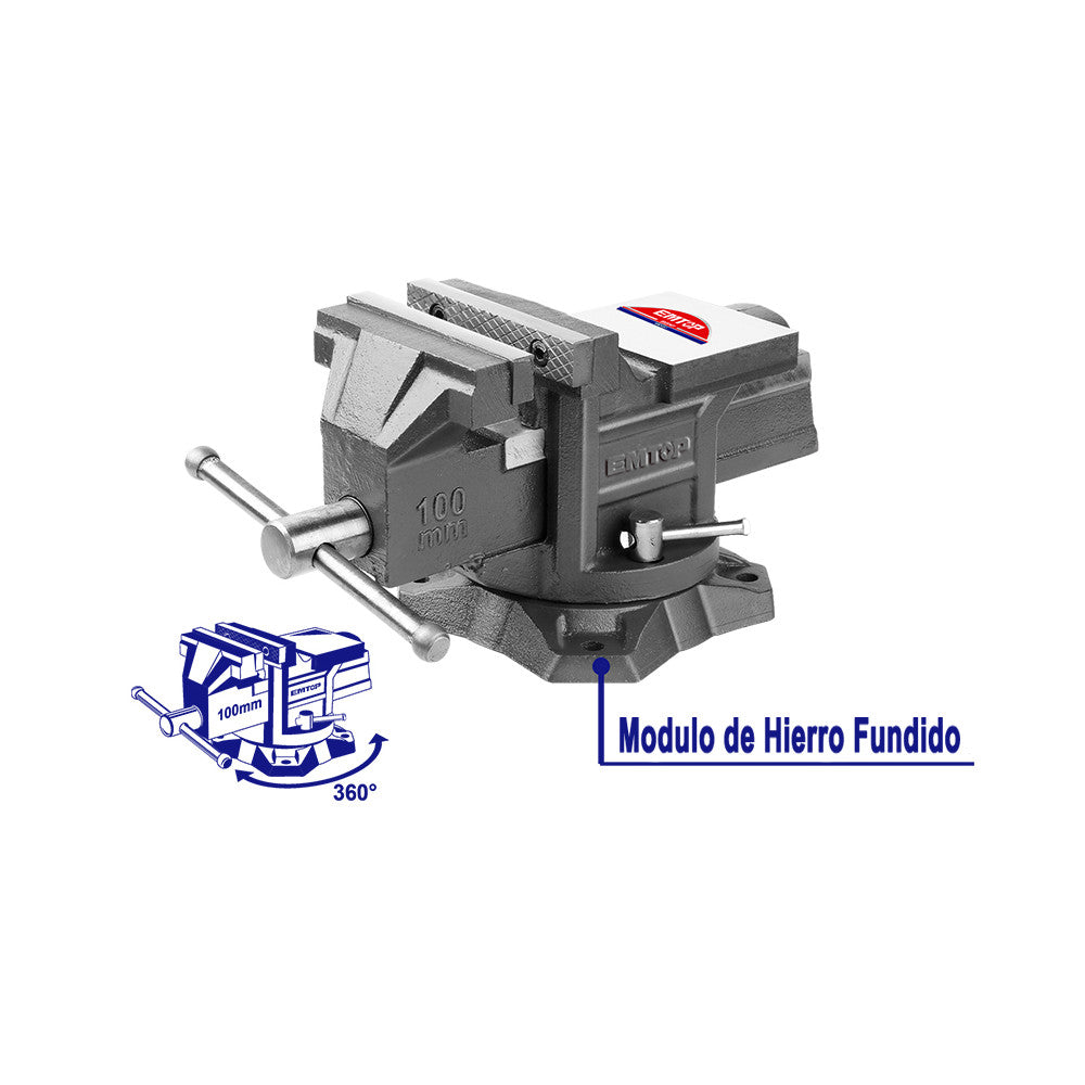 ملزمة طاولة فولاذية 4 انش – EMTOP EBVE0401 ملزمة طاولة فولاذية 4 انش – EMTOP EBVE0401