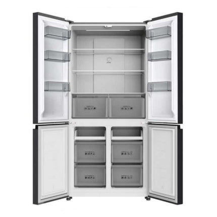 TCL C780CDBN 4-Door Cross Door Refrigerator - 600L Total Capacity - Inverter Compressor - Metal Cooling - Multi Air Flow - LED Display - Matte Black Steel