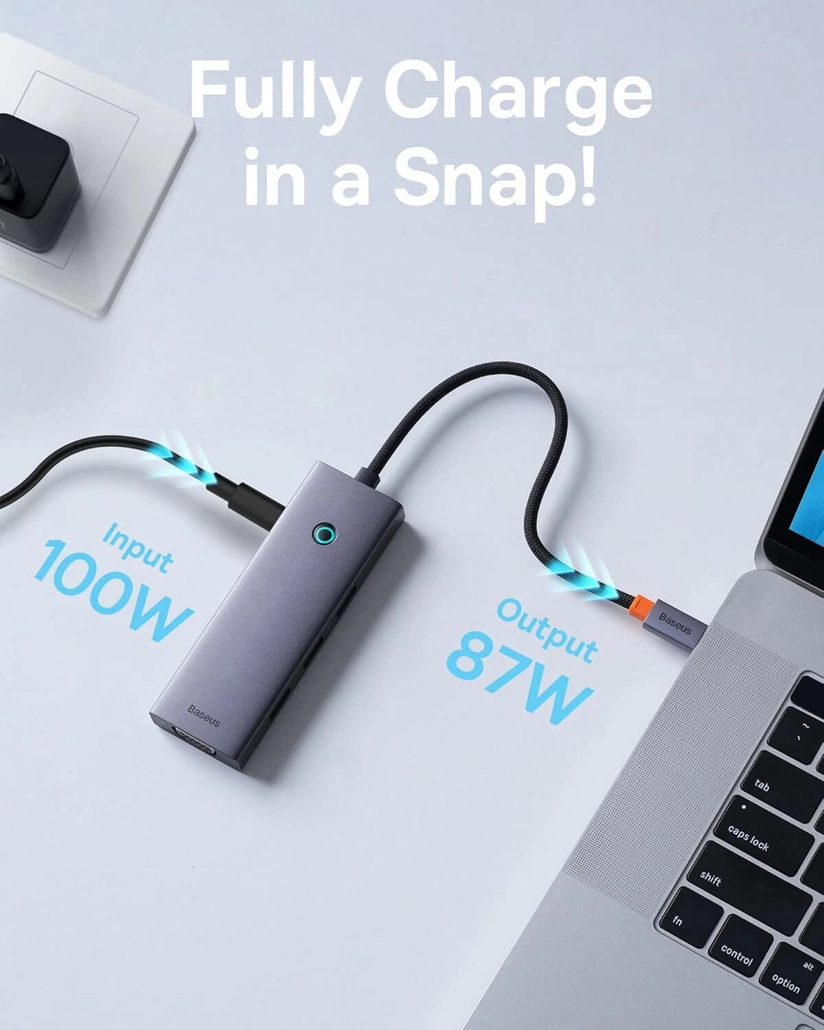 محطة إرساء باسوس إنجويمنت (Baseus Enjoyment Series) بـ 7 منافذ - محول USB-C إلى HDMI 4K و VGA لعرض الفيديو المزدوج - شحن سريع 100W PD - منافذ USB 3.0 فائقة السرعة - قارئ بطاقات SD و TF محطة إرساء باسوس إنجويمنت (Baseus Enjoyment Series) بـ 7 منافذ - محول USB-C إلى HDMI 4K و VGA لعرض الفيديو المزدوج - شحن سريع 100W PD - منافذ USB 3.0 فائقة السرعة - قارئ بطاقات SD و TF