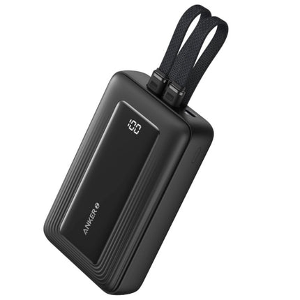 باور بانك Anker Zolo بسعة 20,000 mAh مع شحن سريع 30W وكابلات USB-C و Lightning مدمجة