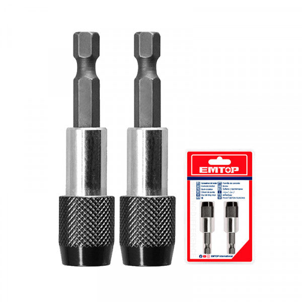 EMTOP ESBT20601 Magnetic Bit Holder Set – 2 Pieces