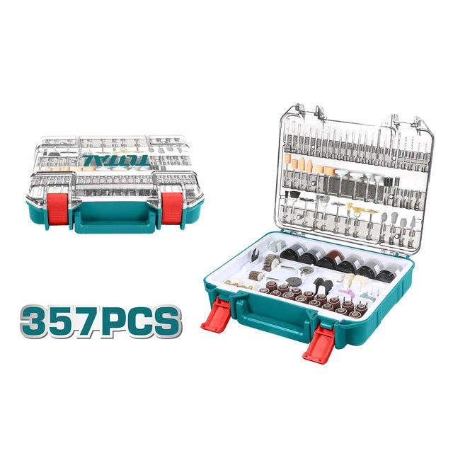 طقم إكسسوارات درمل عدد 357 قطعة Total TACSD13571 طقم إكسسوارات درمل عدد 357 قطعة Total TACSD13571
