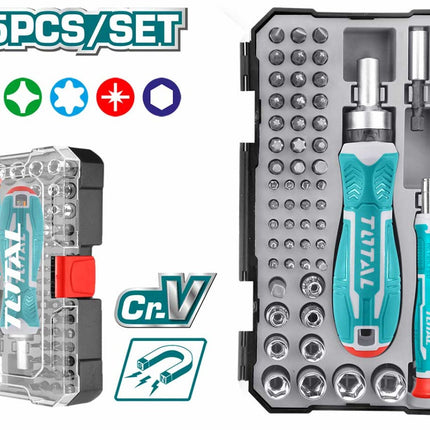 Total TACSD30556   55Pcs Screwdriver Bits Set