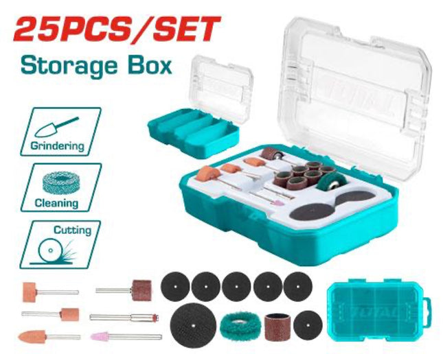 Total TAKMG5024 Rotary Tool Accessory Set – 25pcs