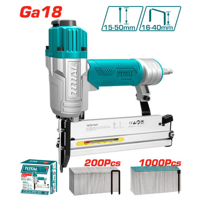 Total TAT81501  | 2-in-1 Air Combo Brad Nailer & Stapler – Upholstery Tool
