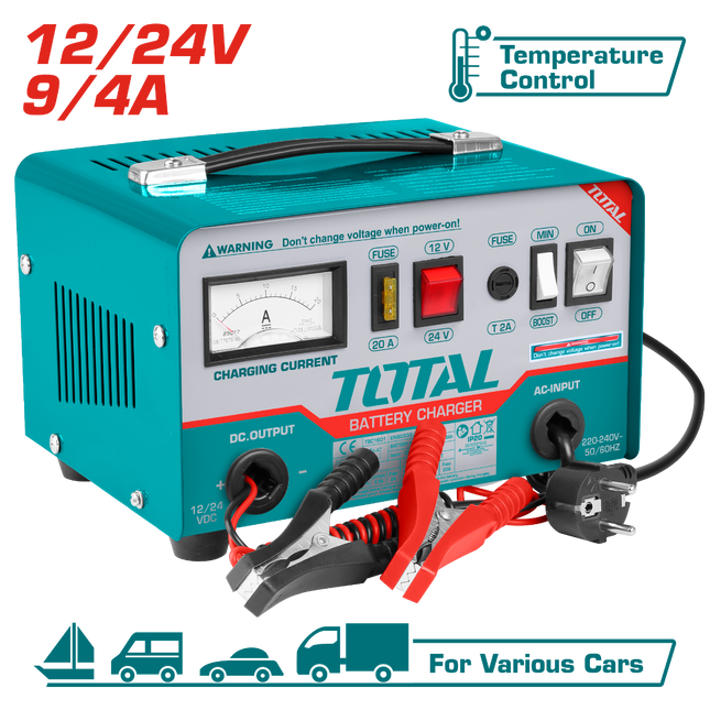 Total TBC1601 Battery Charger – 12/24V