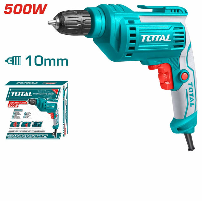 Total TD2051026-2R  Electric Drill 500W 10mm with Keyless Chuck
