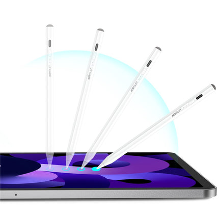 Acefast V2 Universal Capacitive Stylus Pen for Apple iPad, Smart Touch High-Precision Active Pencil with Magnetic Attachment & Type-C Charging - White