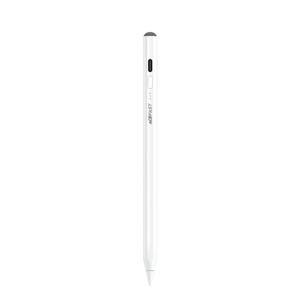 Acefast V2 Universal Capacitive Stylus Pen for Apple iPad, Smart Touch High-Precision Active Pencil with Magnetic Attachment & Type-C Charging - White