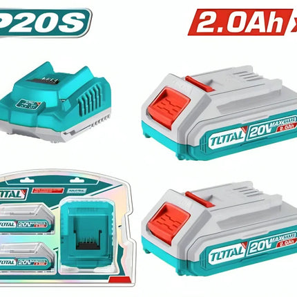 Total TFBCPK1222  2x 20V Battery Pack + Fast Charger