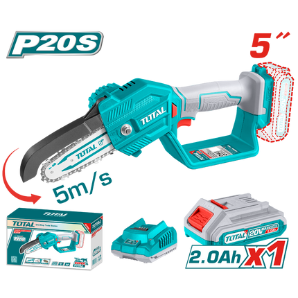 Total TGSLI20581 |  20V 5-Inch Cordless Chainsaw with Battery & Charger