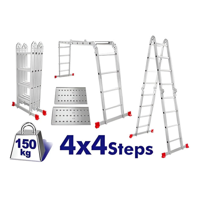 EMTOP ELAD4441  Multi-Purpose Foldable Aluminum Ladder – 4×4
