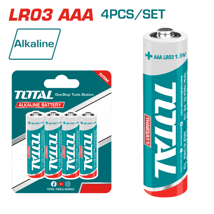 Total THAB3A11 Alkaline Batteries – AAA – 4PC 