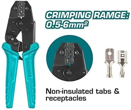Total THCPC0506 Wire Crimping Tool 0.5-6mm 9 Inch Total THCPC0506 Wire Crimping Tool 0.5-6mm 9 Inch