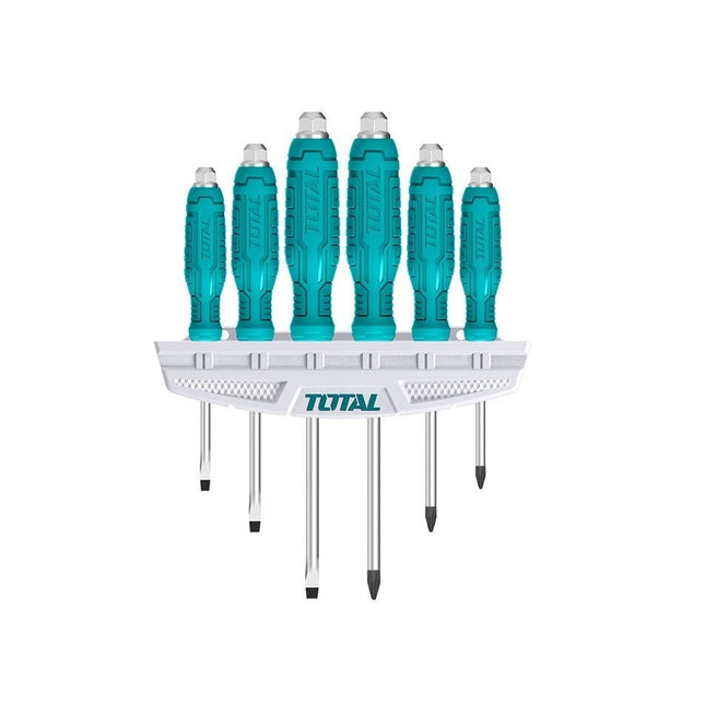 Total THGSS35061   6 Pcs Go-Through Screwdriver Set – Heavy-Duty Striking Screwdrivers