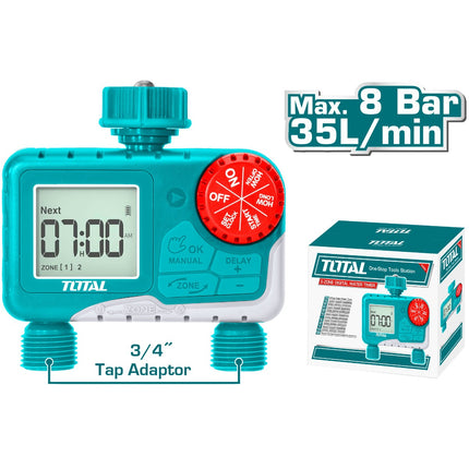 Total THHCQ9206 | 2-Zone Digital Water Timer – Smart Irrigation Controller