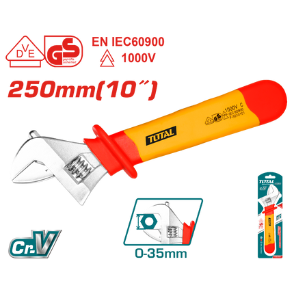 Total  THIADW101  10" Insulated Adjustable Wrench 1000V