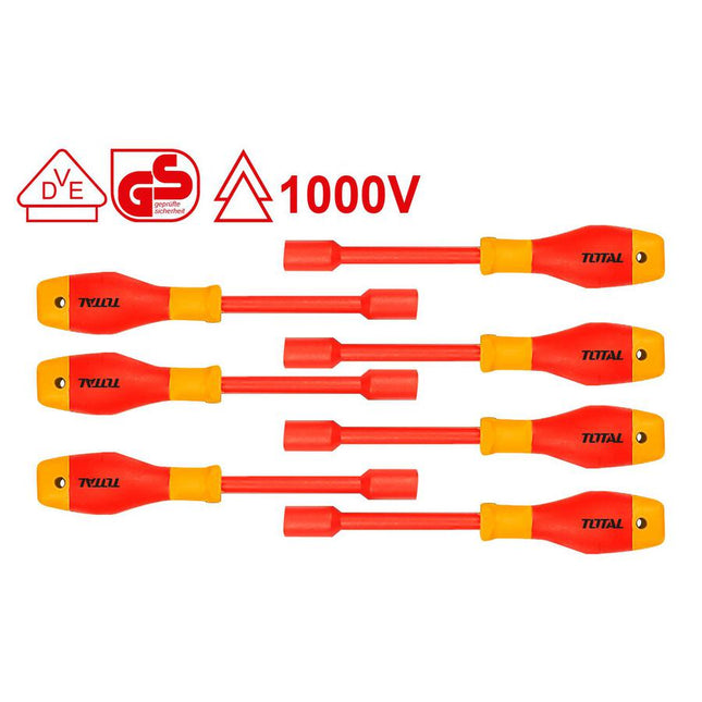 Total THKISD0701   7 Pcs Insulated Nut Screwdriver Set