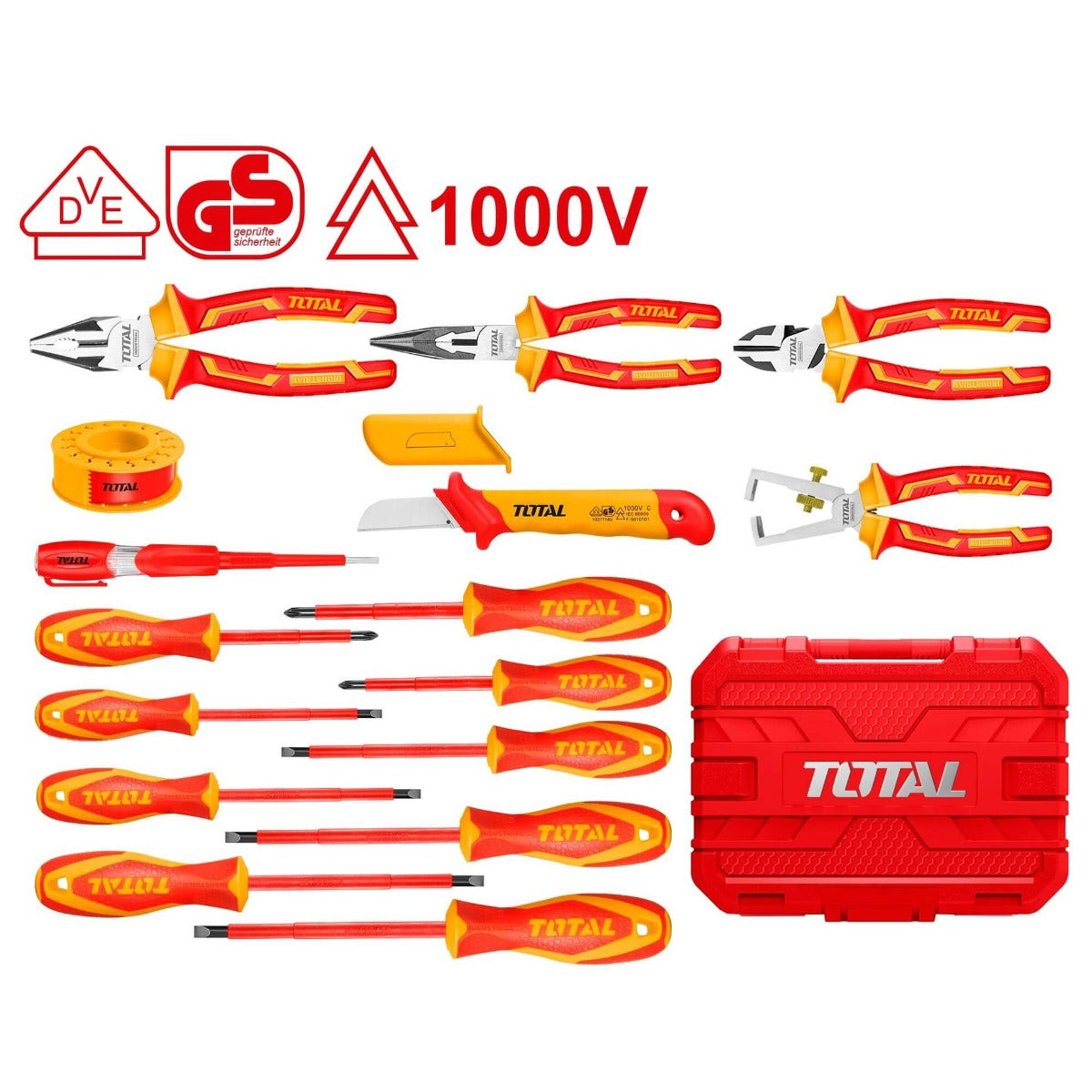 طقم عدة معزول 16 قطعة Total THKITH1601 طقم عدة معزول 16 قطعة Total THKITH1601
