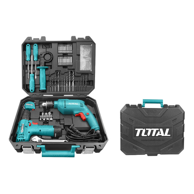 Total THKTHP1192   Pcs Tools Set – 680W Electric Drill + 12V Cordless Drill