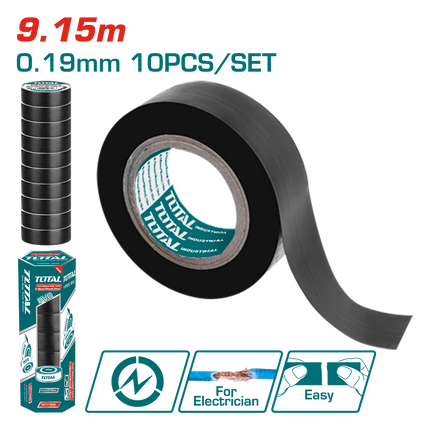  Total THPET1102 PVC Insulating Tape Set – 10 Pieces