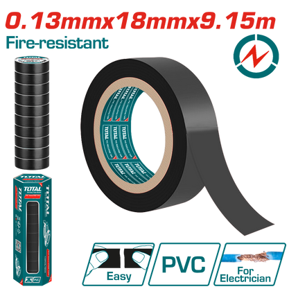 Total THPET1103 PVC Insulating Tape 10m – 0.13mm Thickness