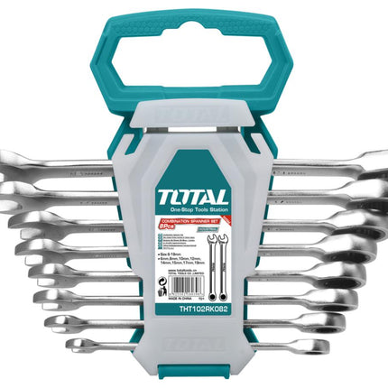 Total  THT102RK086 - 8Pcs Ratchet Combination Spanner Set 8-19 mm