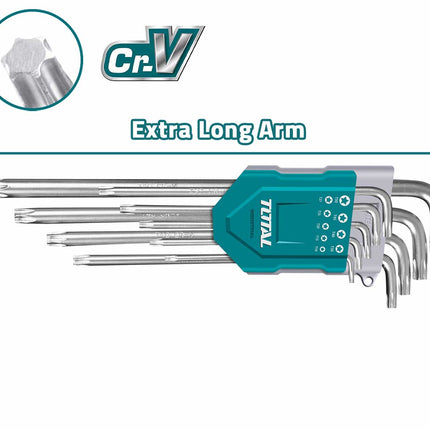 Total THT106391 | 9-Piece Extra Long Torx Key Set