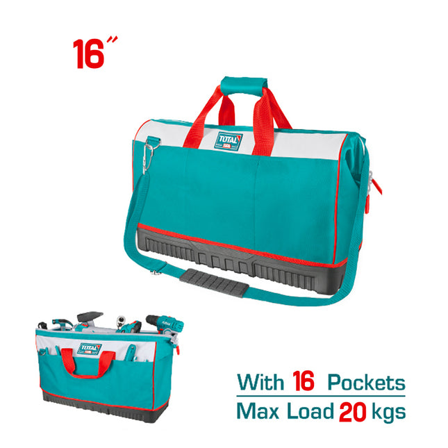 Total THT16163 Tool Bag 16-Inch with 16 Pockets