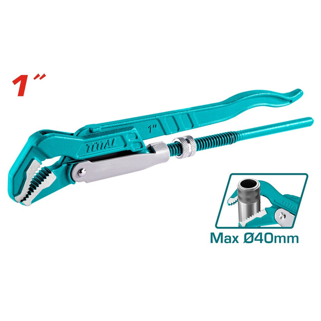 Total  THT172013 | 45° Heavy Duty Swedish Pipe Wrench
