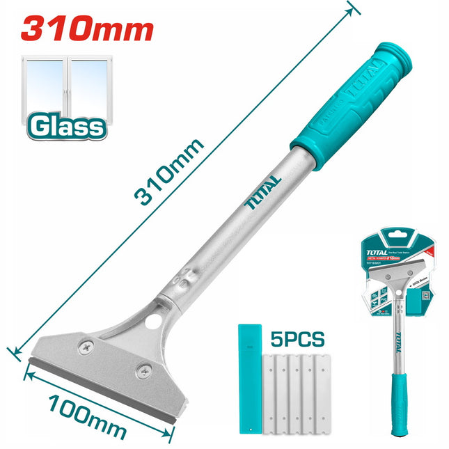 Total THT183201 | 30cm Steel Scraper for Cleaning Hard Surfaces