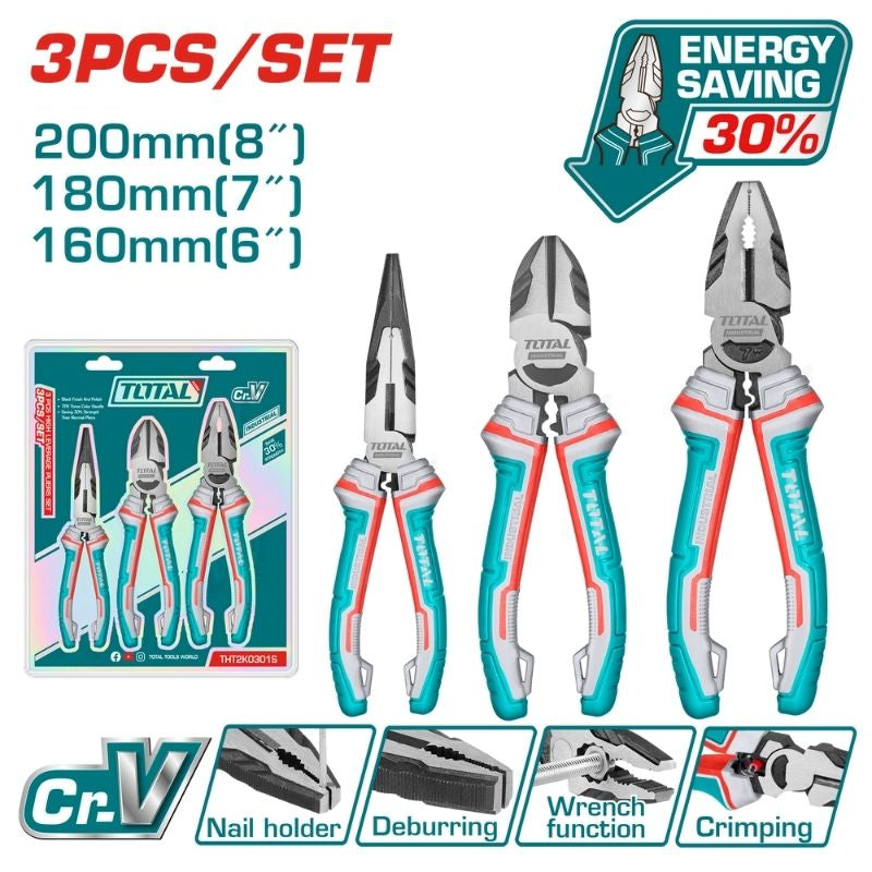 Total THT2K0301S | 3 Pcs High Leverage Pliers Set Total THT2K0301S | 3 Pcs High Leverage Pliers Set