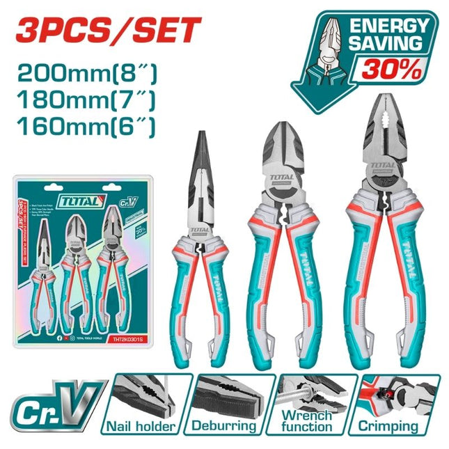 Total THT2K0301S | 3 Pcs High Leverage Pliers Set