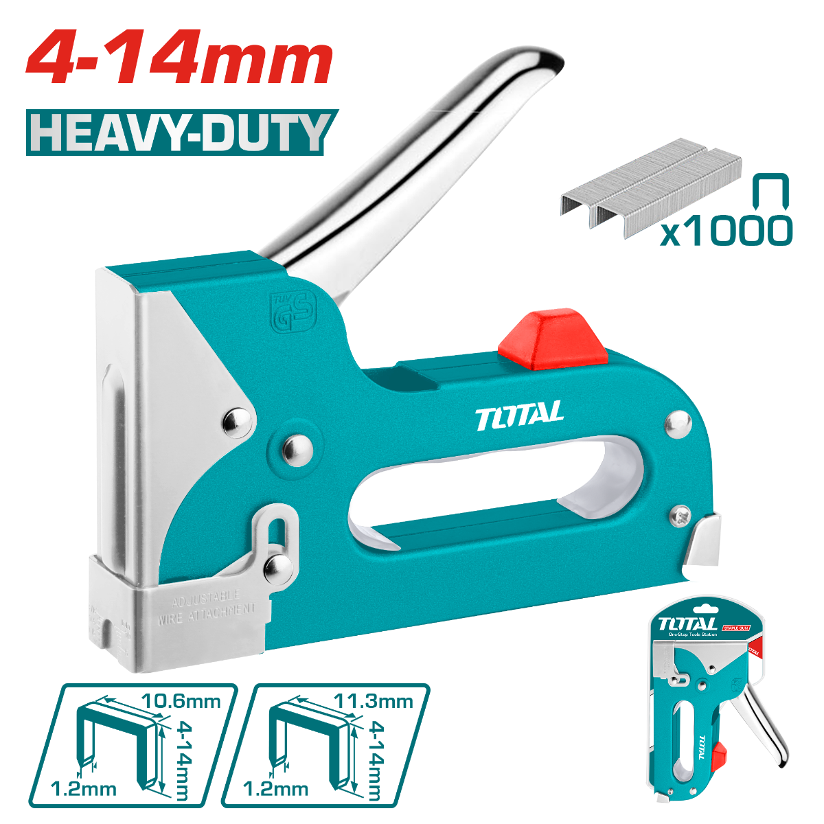Total THT31142 Staple Gun 4-14mm with Staples Total THT31142 Staple Gun 4-14mm with Staples