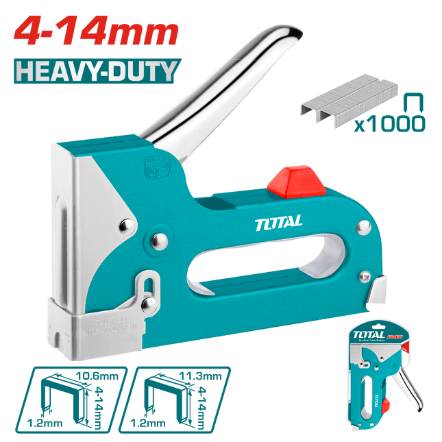 Total THT31142 Staple Gun 4-14mm with Staples