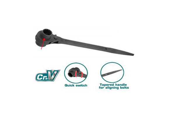 Total THTRSW19211 Double Socket Ratchet Wrench 19x21mm