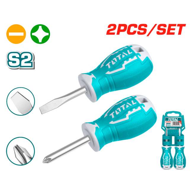 Total THTS20206 | 2-Piece Screwdriver Set – Slotted and Phillips