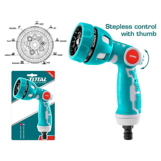 Total THWSG6091 |  9-Pattern Adjustable Spray Nozzle with Swivel Head