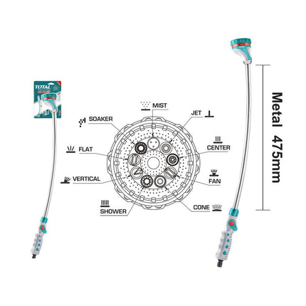 Total THWW092 |  70cm Water Spray Wand with 9 Spray Patterns