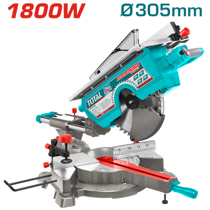 Total TMS43183051 Sliding Mitre Saw with Table – 1800W