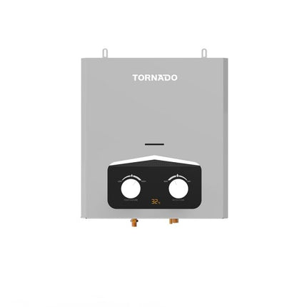 Tornado 6L Gas Water Heater (No Chimney) – Silver