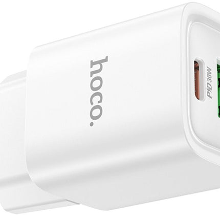 Hoco Charm 30W PD + QC3.0 Dual Port Fast Charger EU